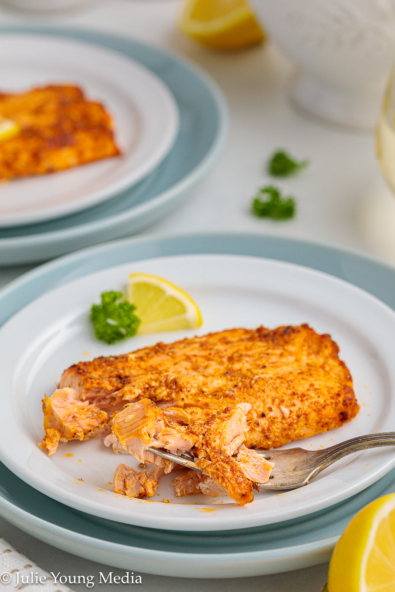 BUNDLE! Air Fryer Frozen Salmon + Lemon Butter Sauce (Beurre Blanc)