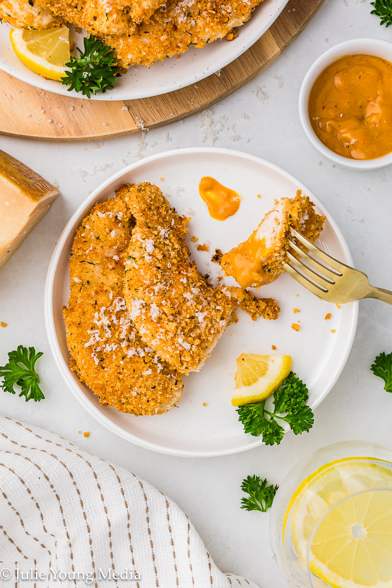 Air Fryer Parmesan Crusted Chicken