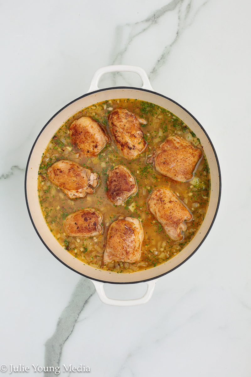 Garlic Butter Chicken Thighs and Rice