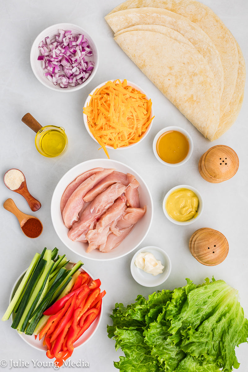 Honey Mustard Chicken Wraps