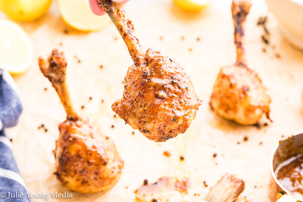 Lemon Pepper Chicken Drumstick Lollipops