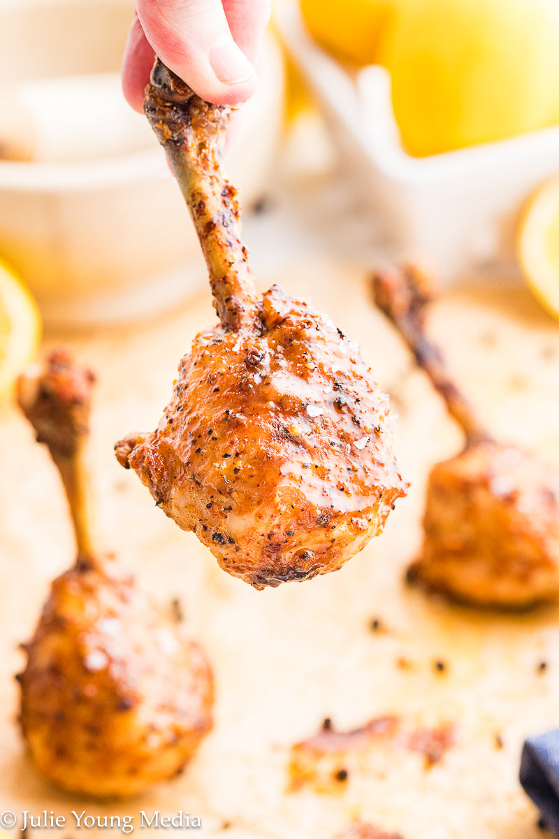 Lemon Pepper Chicken Drumstick Lollipops