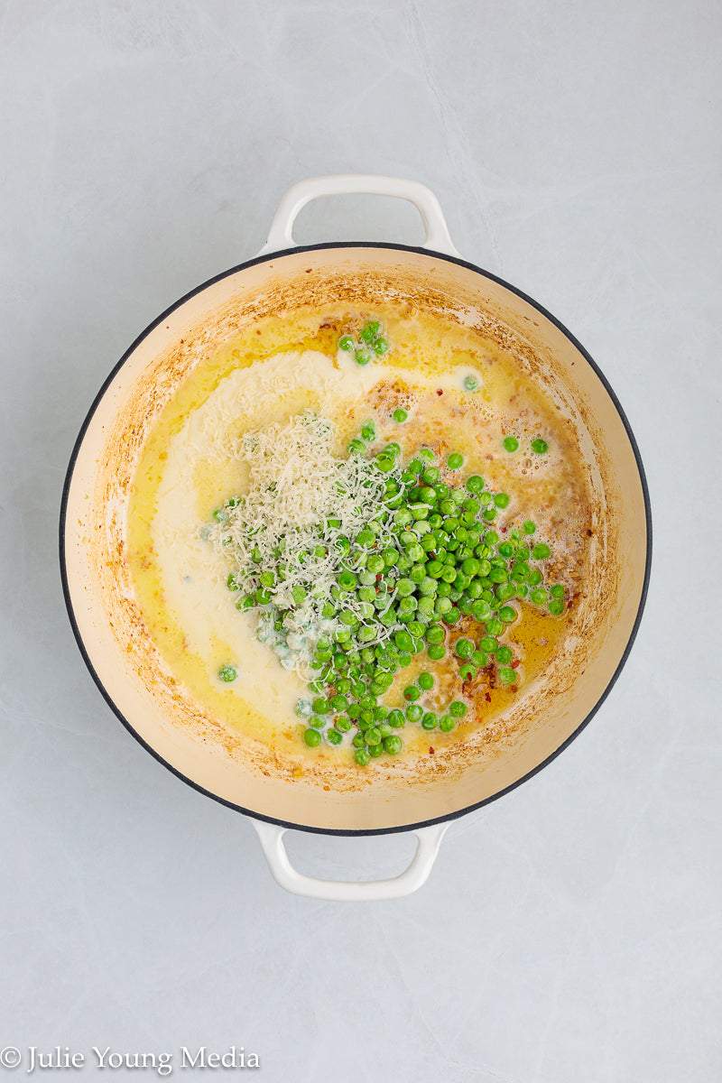 Pasta and Peas with Bacon