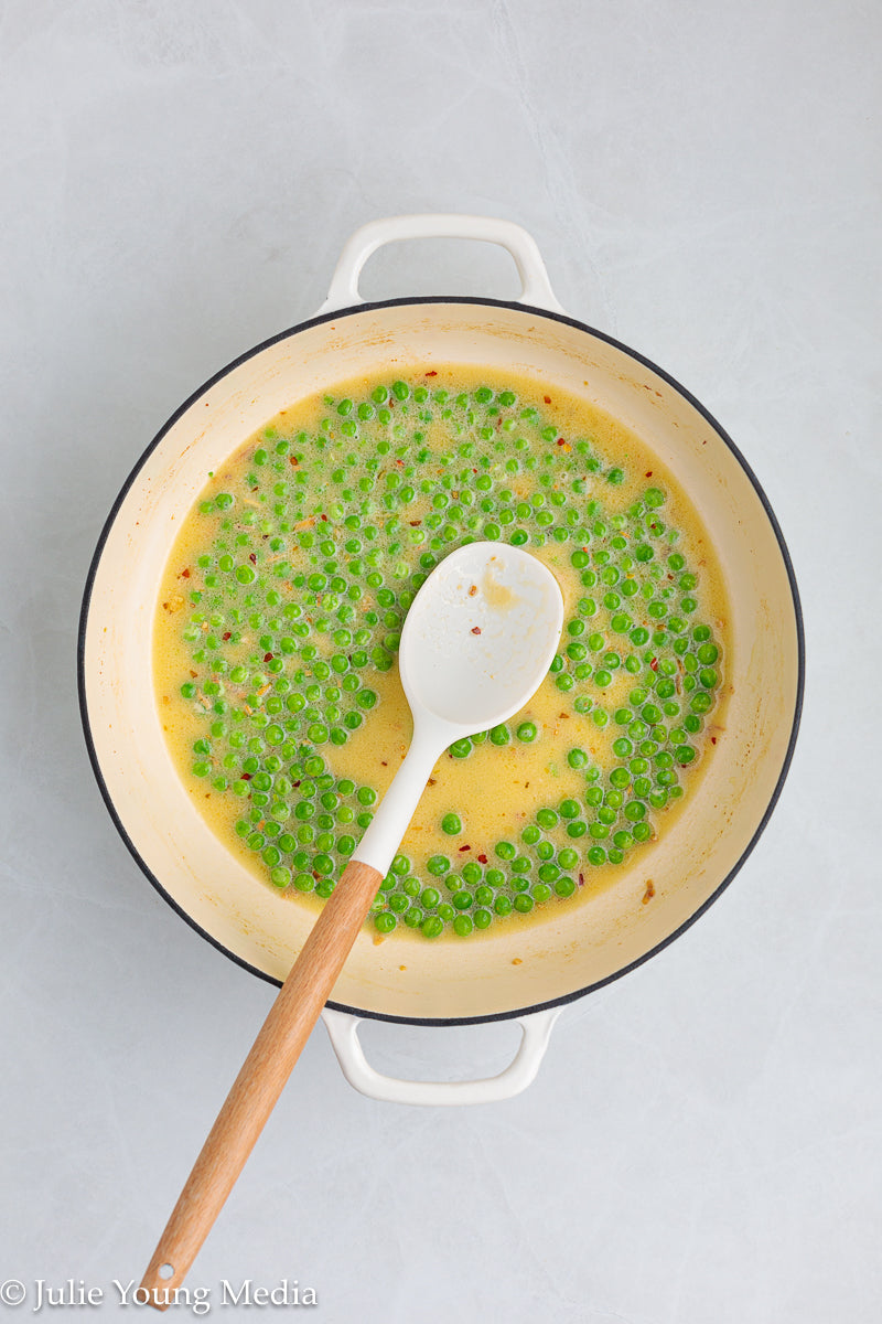 Pasta and Peas with Bacon