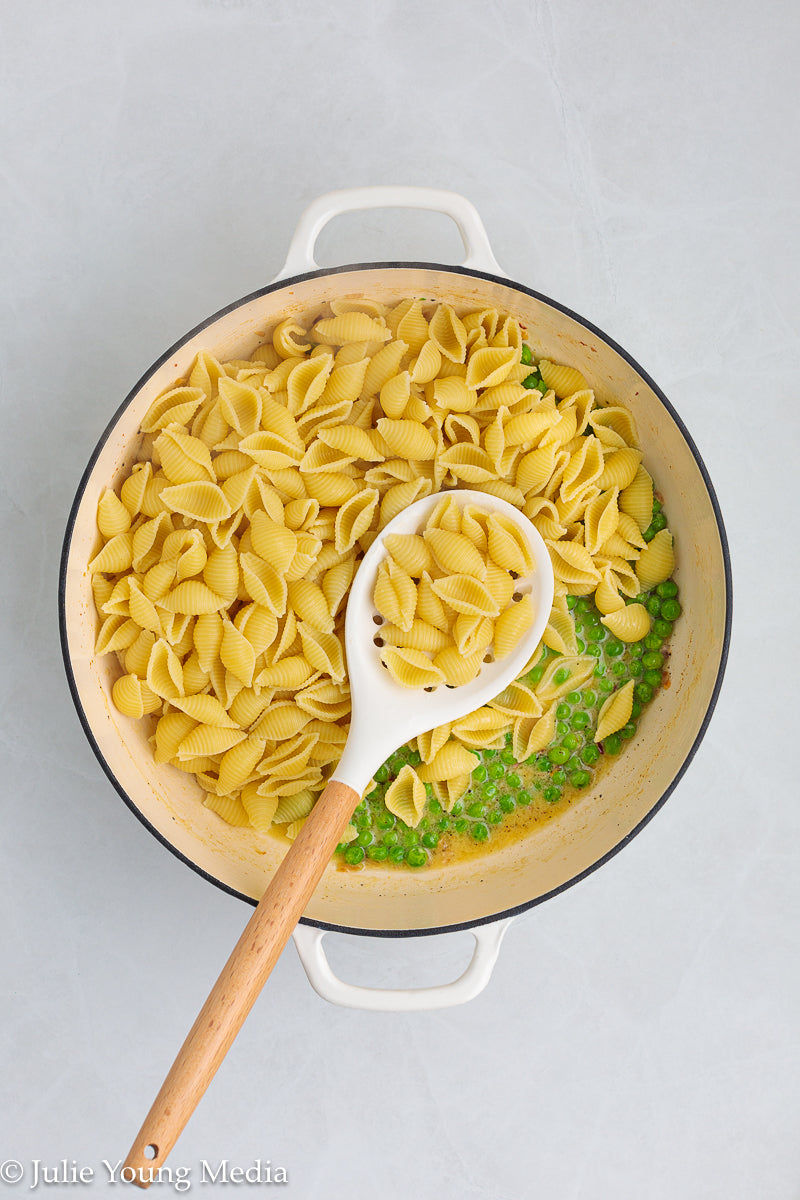 Pasta and Peas with Bacon