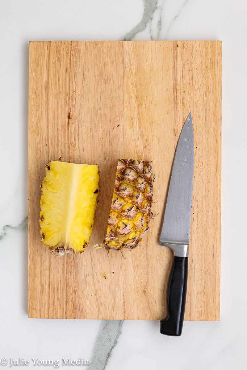 Pina Colada Bread Pudding + Coconut Rum Butter Sauce + Grilled Pineapple Spears