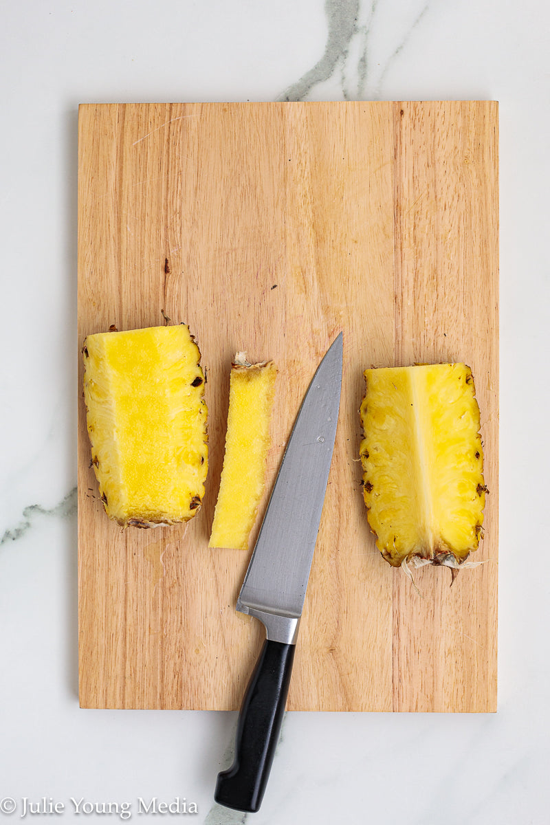 Pina Colada Bread Pudding + Coconut Rum Butter Sauce + Grilled Pineapple Spears