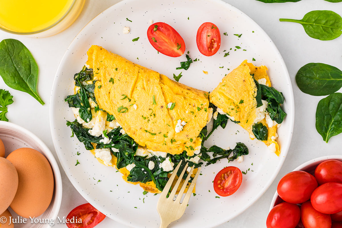 Spinach Feta Omelette