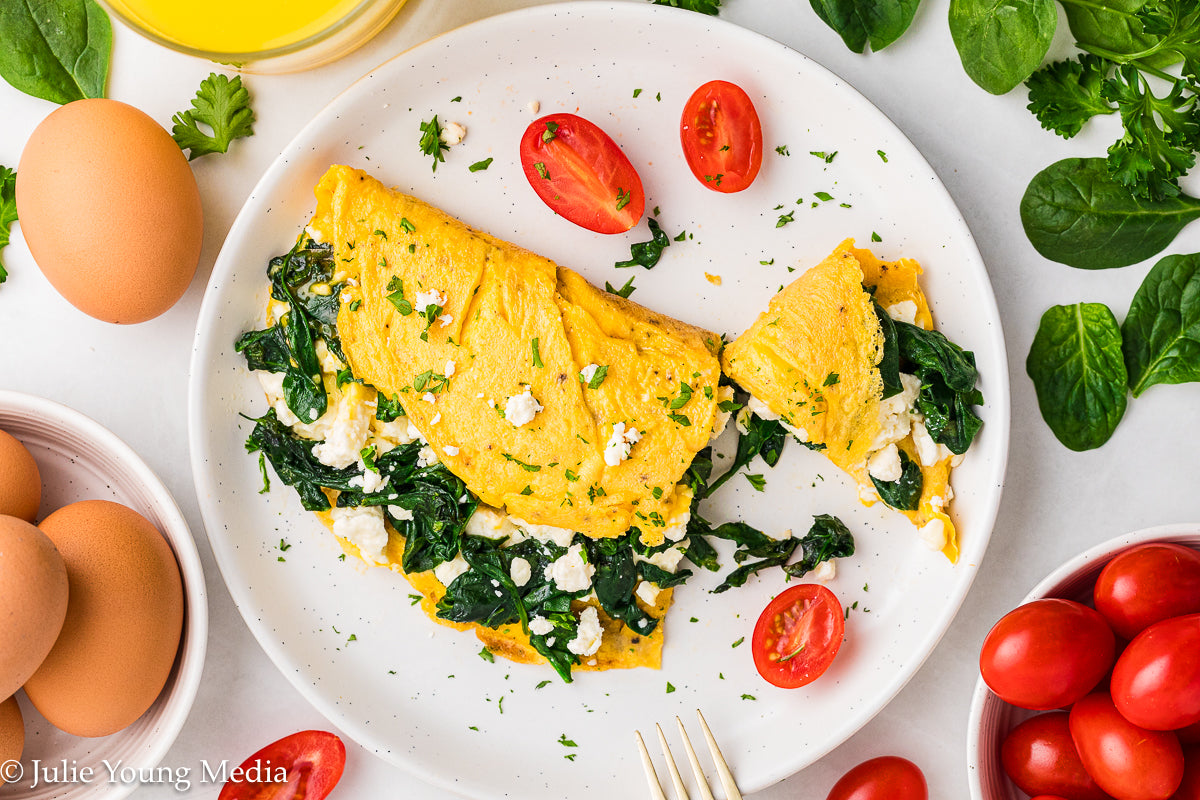 Spinach Feta Omelette