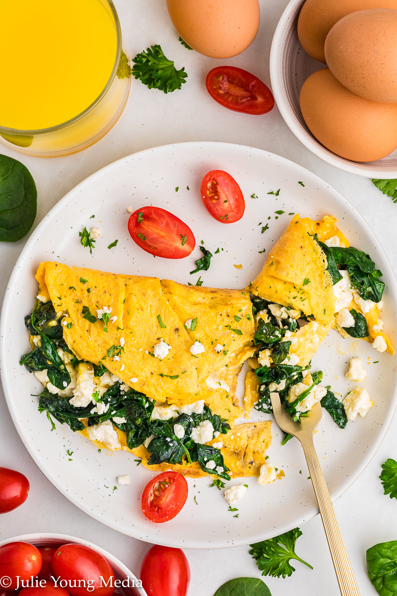 Spinach Feta Omelette