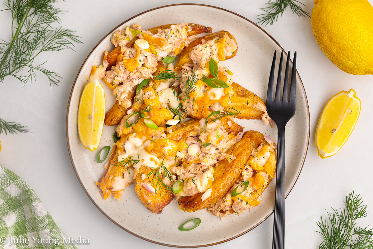 Tuna Melt Potato Wedges