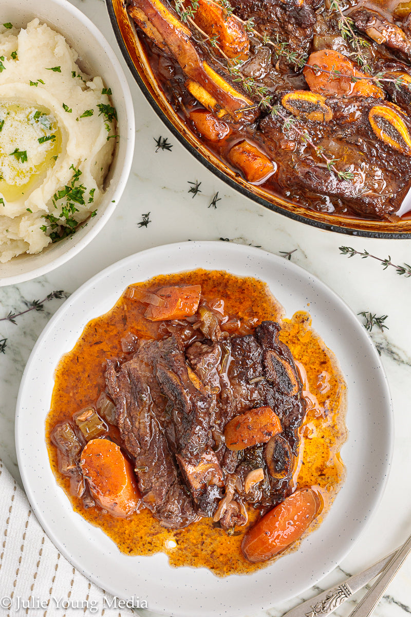 Wine Braised Beef Flanken Ribs