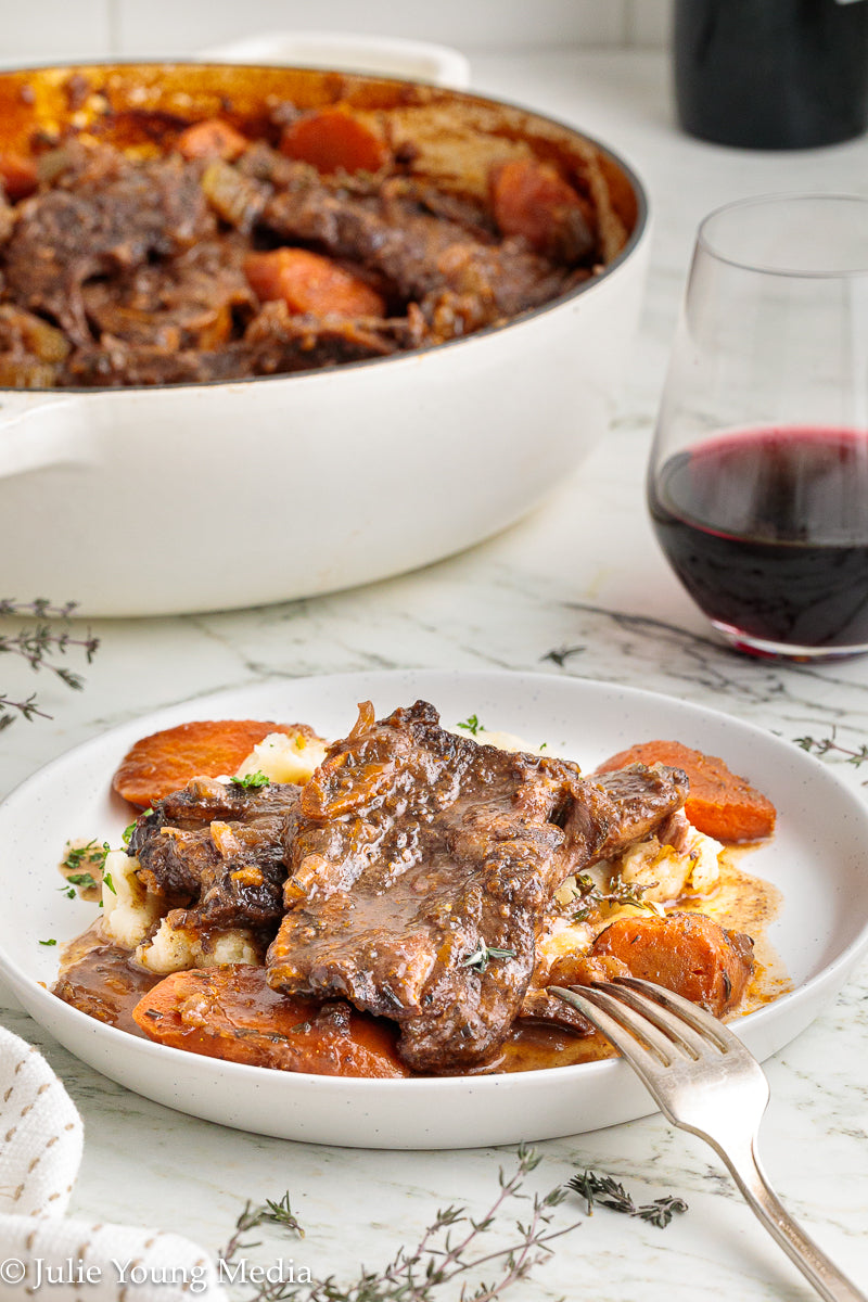 Wine Braised Beef Flanken Ribs