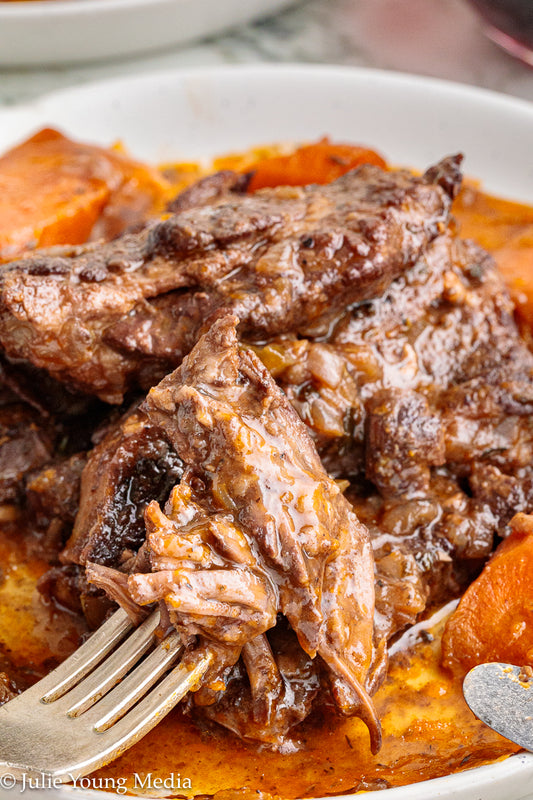 Wine Braised Beef Flanken Ribs