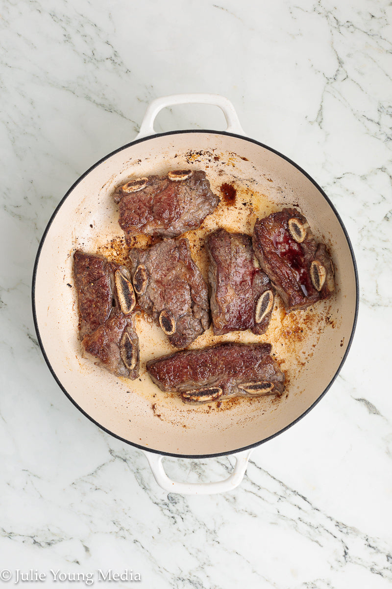 Wine Braised Beef Flanken Ribs