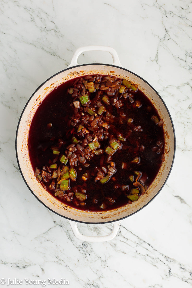 Wine Braised Beef Flanken Ribs